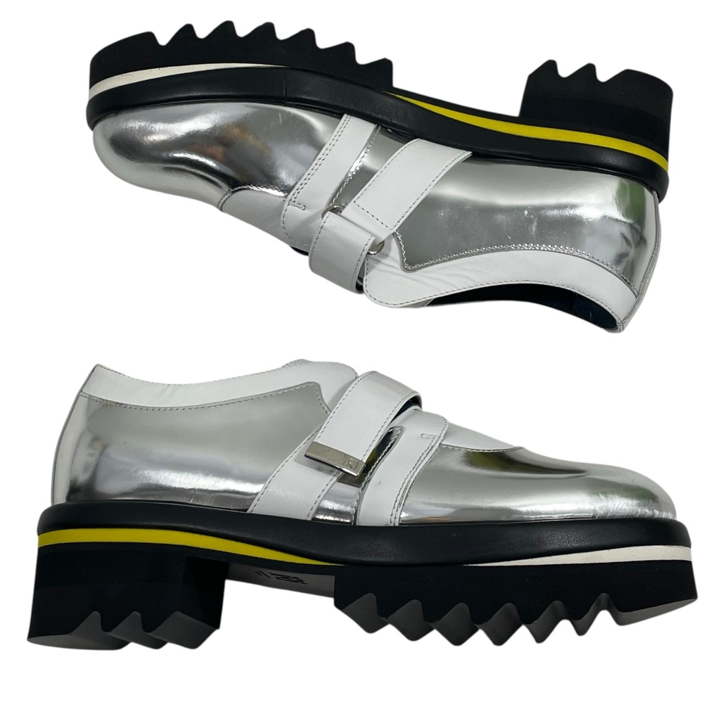 Nib Iri Nyc Daan Silver Leather Loafer Size Eu 41 Women’s 11 Platform Shoes — image 4 of 8